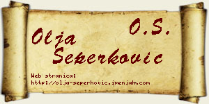 Olja Šeperković vizit kartica